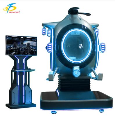 Simulatore di volo VR 9D personalizzabile per elicottero | Fun Fighter di SKYFUN – 1 giocatore, oltre 55 giochi, joystick Thrustmaster, visore DPVR, uso in centri commerciali e sale giochi