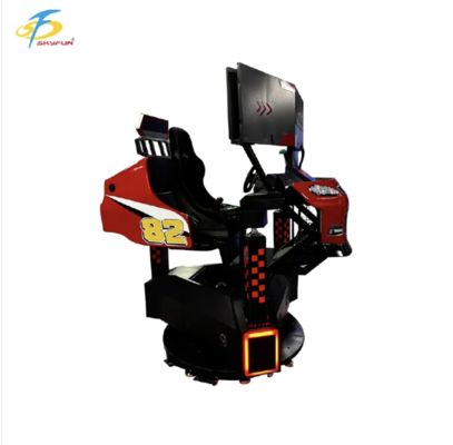 3-Screen Red Racing Car Arcade Machine   360° Rotation, Force Feedback, Audio 3D, High Refresh Rate, Immersive VR Driving Simulator per FEC e Arcade