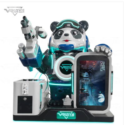 VR Panda Soldier ️ Macchina di ripresa VR interattiva all'avanguardia con 7 giochi, distributore di giocattoli, supporto a pagamenti multipli e design Panda personalizzabile per arcade