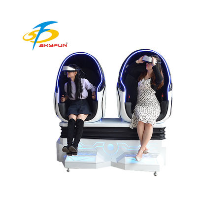 9D VR Egg Cinema Doppio Posto – Sedia VR Immersiva con oltre 100 film e 15 giochi, Sedili dinamici, Effetti aria e vibrazioni per sale giochi