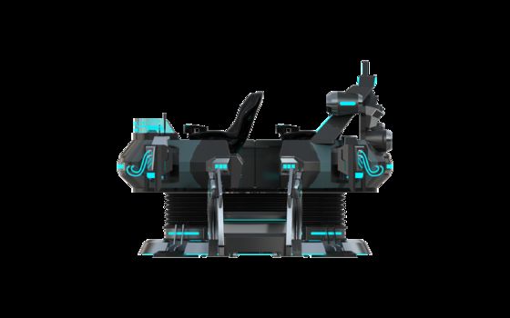 Simulatore cinematografico VR a 5 posti per FUN UFO personalizzato. Multiplayer 9D VR Motion Ride con occhiali DPVR, monitor da 32 pollici, affidabile Sempre Wire Loop e grande sistema di movimento.