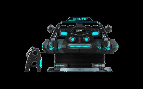 Simulatore cinematografico VR a 5 posti per FUN UFO personalizzato. Multiplayer 9D VR Motion Ride con occhiali DPVR, monitor da 32 pollici, affidabile Sempre Wire Loop e grande sistema di movimento.