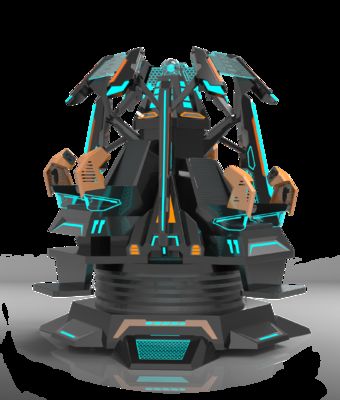 Fun Star Tower 3 Seat VR Cinema Simulator. Esclusivo 9 DOF Motion Design, Display a 360°, effetti speciali multi, Occhiali DPVR e 3 giocatori immersivi    SKYFUN Manufacturer