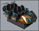 Simulatore Cinema VR Fun Chariot a 6 posti | Giostra 9D Motion Multi-Giocatore con Struttura a Manovella, Luci LED a Doppio Colore, Oltre 20 Giochi Esclusivi e Occhiali DPVR – Produttore SKYFUN