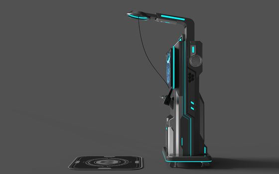 VR Sharing VR Shooting Simulator. Autoservizio con monete, sistema Android, corsa VR a basso costo, occhiali Pico Gun e monitor da 32 pollici