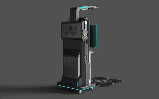 VR Sharing VR Shooting Simulator. Autoservizio con monete, sistema Android, corsa VR a basso costo, occhiali Pico Gun e monitor da 32 pollici