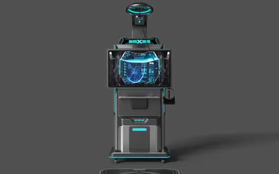 VR Sharing VR Shooting Simulator. Autoservizio con monete, sistema Android, corsa VR a basso costo, occhiali Pico Gun e monitor da 32 pollici