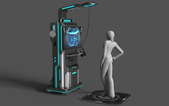 VR Sharing VR Shooting Simulator. Autoservizio con monete, sistema Android, corsa VR a basso costo, occhiali Pico Gun e monitor da 32 pollici