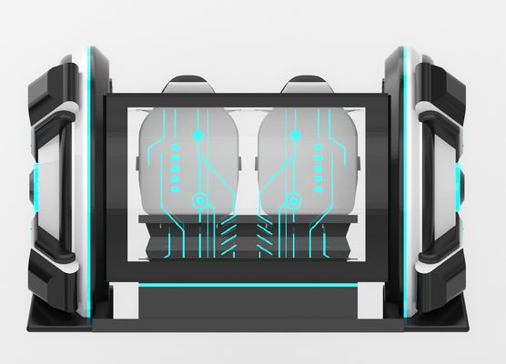 Fun Time Machine 2 Seat VR Cinema Simulator ∙ Crank Motion, Design in fibra di vetro, doppio posto per genitori-figli o coppie, 56 giochi, DPVR E3-S & 44 pollici touch monitor        SKYFUN Manufacturer