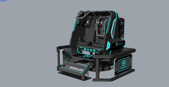 Simulatore di realtà virtuale a due posti di divertimento Rotating Star Simulator VR Simulator. Rotation infinita a 360°, design compatto, 20 giochi con effetti speciali, occhiali DPVR E3S e monitor da 32 pollici