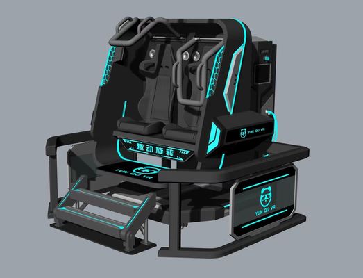 Simulatore di realtà virtuale a due posti di divertimento Rotating Star Simulator VR Simulator. Rotation infinita a 360°, design compatto, 20 giochi con effetti speciali, occhiali DPVR E3S e monitor da 32 pollici