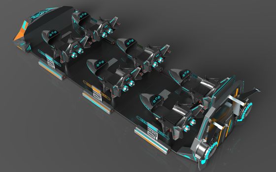 Cinema VR Fun Fly Battleship 6 posti | Struttura d'azione individuale, Sedili espandibili, Ampio schermo posteriore, 55 giochi, Occhiali DPVR E3-S e Monitor da 32 pollici – Produttore SKYFUN