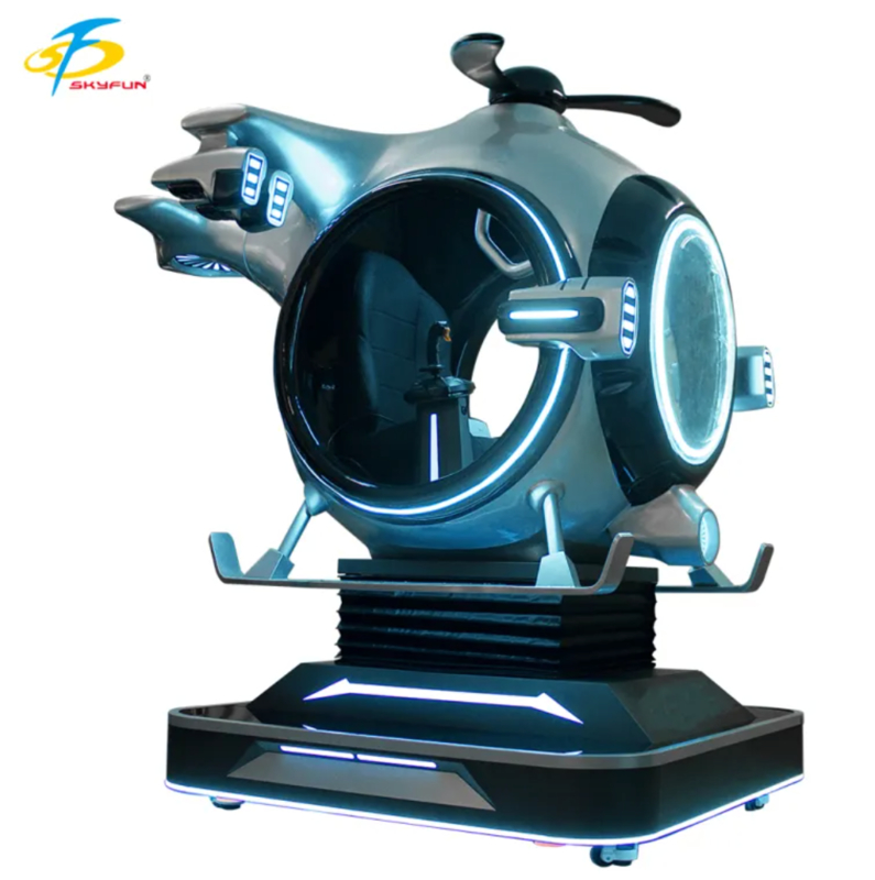 Simulatore di volo VR 9D personalizzabile per elicottero | Fun Fighter di SKYFUN – 1 giocatore, oltre 55 giochi, joystick Thrustmaster, visore DPVR, uso in centri commerciali e sale giochi