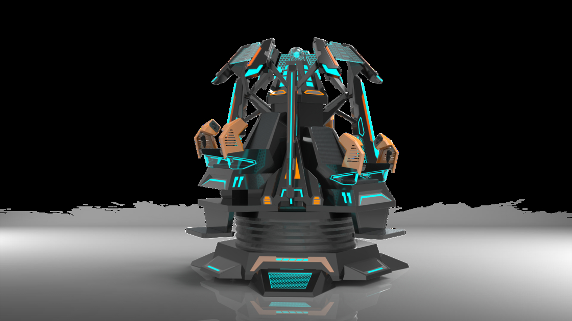 Fun Star Tower 3 Seat VR Cinema Simulator. Esclusivo 9 DOF Motion Design, Display a 360°, effetti speciali multi, Occhiali DPVR e 3 giocatori immersivi    SKYFUN Manufacturer