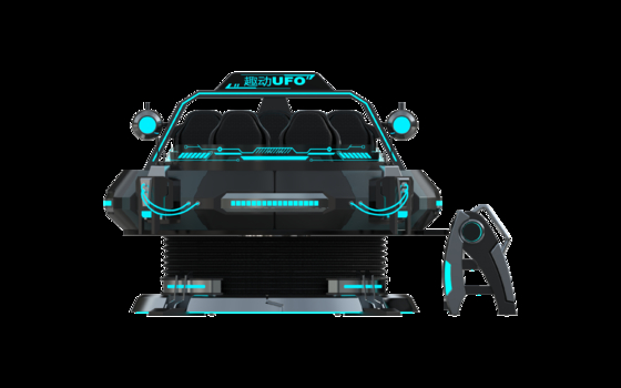 Simulatore cinematografico VR a 5 posti per FUN UFO personalizzato. Multiplayer 9D VR Motion Ride con occhiali DPVR, monitor da 32 pollici, affidabile Sempre Wire Loop e grande sistema di movimento.