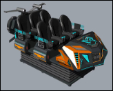 Simulatore Cinema VR Fun Chariot a 6 posti | Giostra 9D Motion Multi-Giocatore con Struttura a Manovella, Luci LED a Doppio Colore, Oltre 20 Giochi Esclusivi e Occhiali DPVR – Produttore SKYFUN